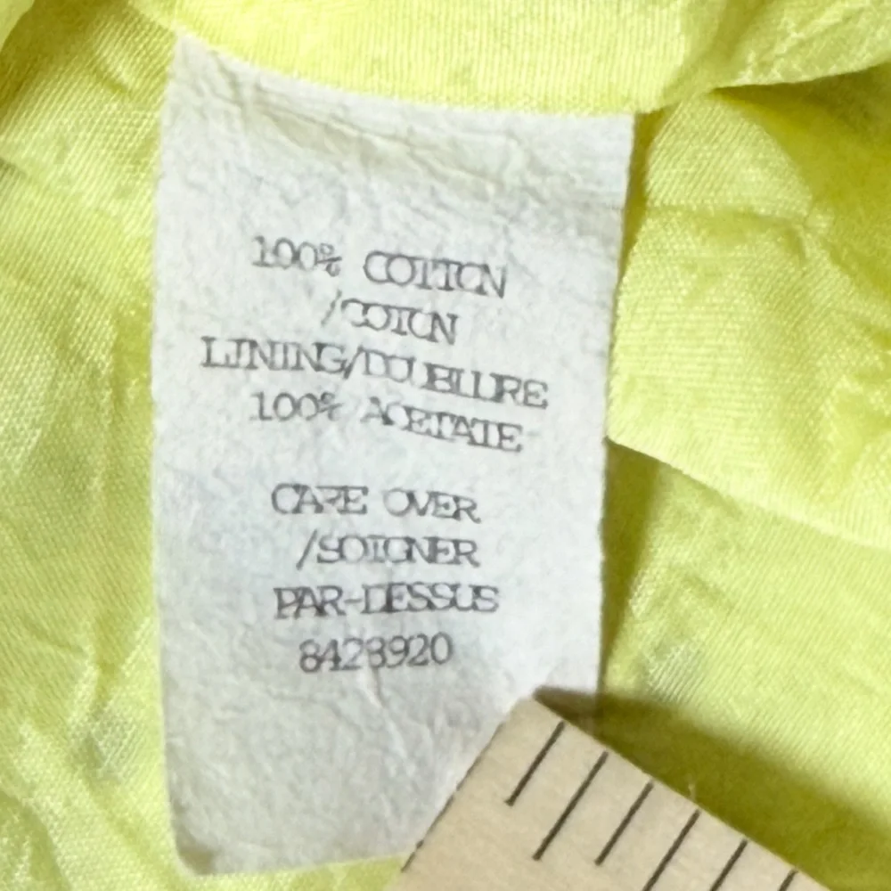Vintage Cynthia Steffe yellow eyelet sundress Sz 8 made USA cotton fit flare - Picture 7 of 9